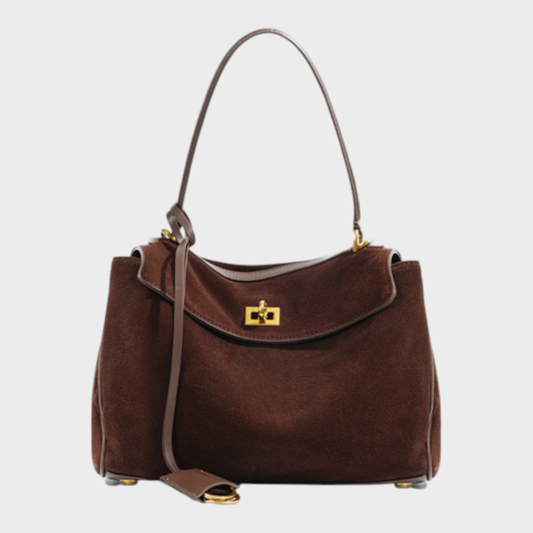 SVEA | Structured Leather Bag with Magnetic Flap