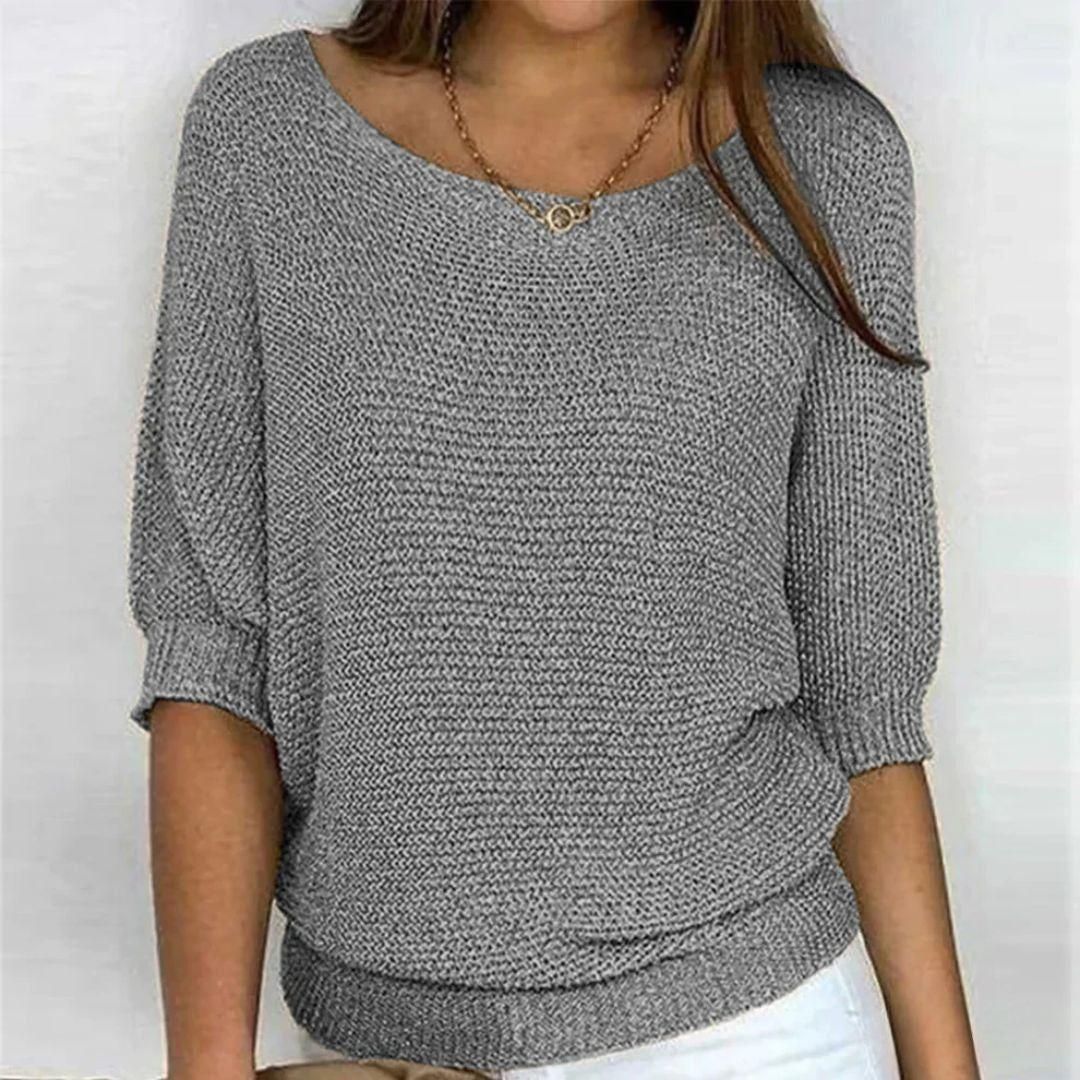 Jane | Elegant Short-Sleeve Merino Wool Sweater