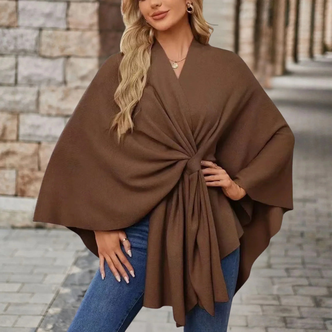 Jane | Elegant Draped Poncho