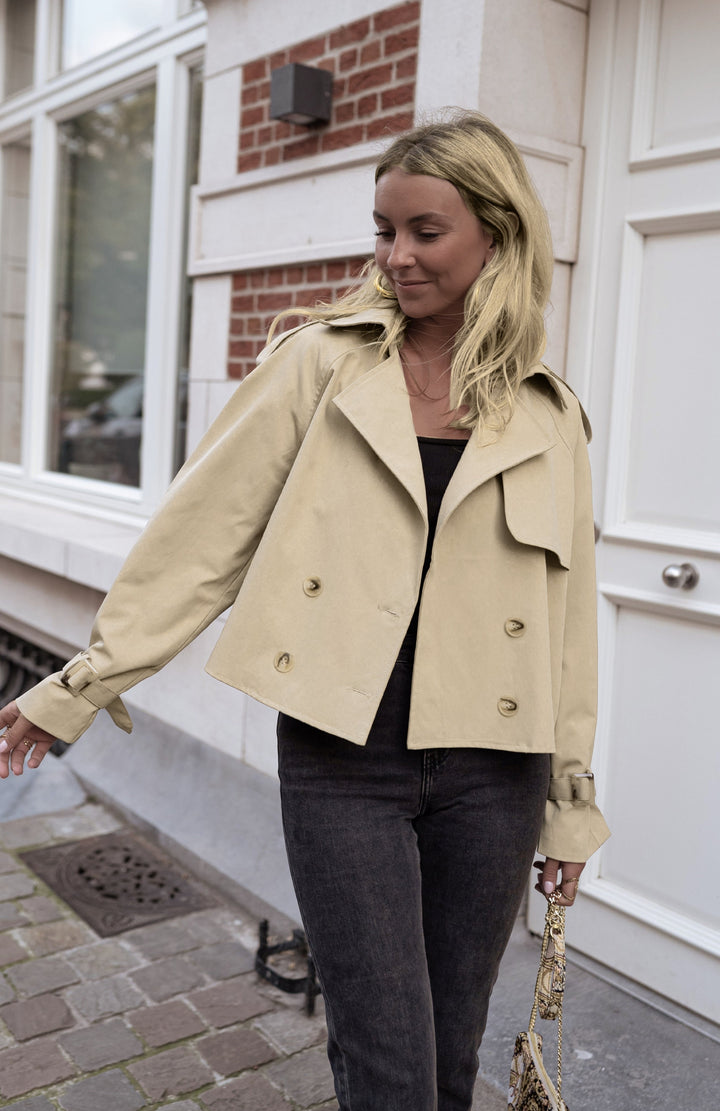 Jane | Camille Renard Cropped Trench Jacket