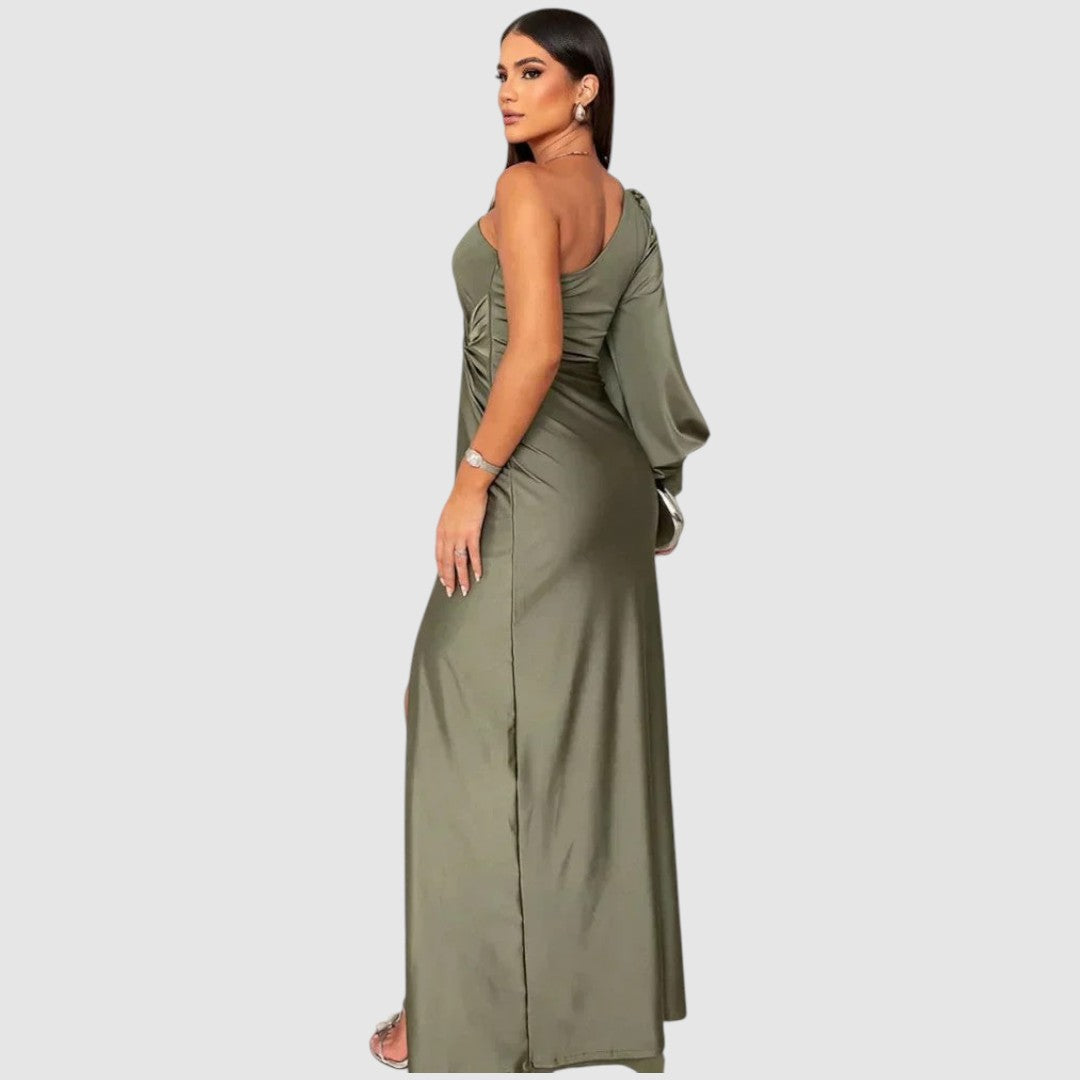 Meda - Elegant one-shoulder maxi dress