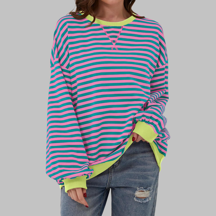 SVEA | Gestreiftes Langarm-Sweatshirt mit Rundhalsausschnitt