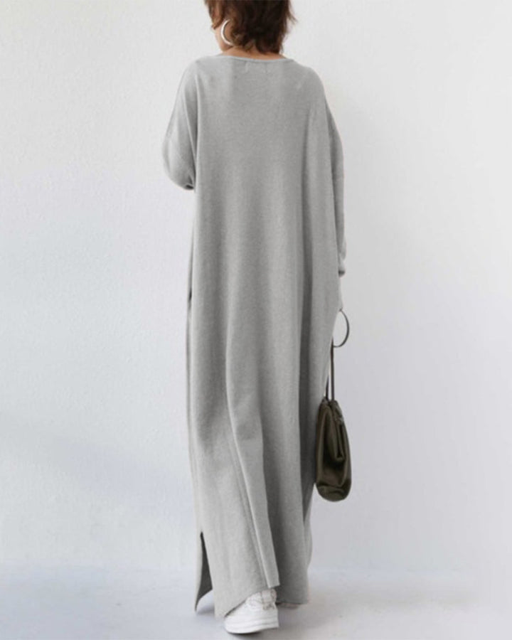 SVEA | Modisches Kleid mit langen Ärmeln und V-Ausschnitt
