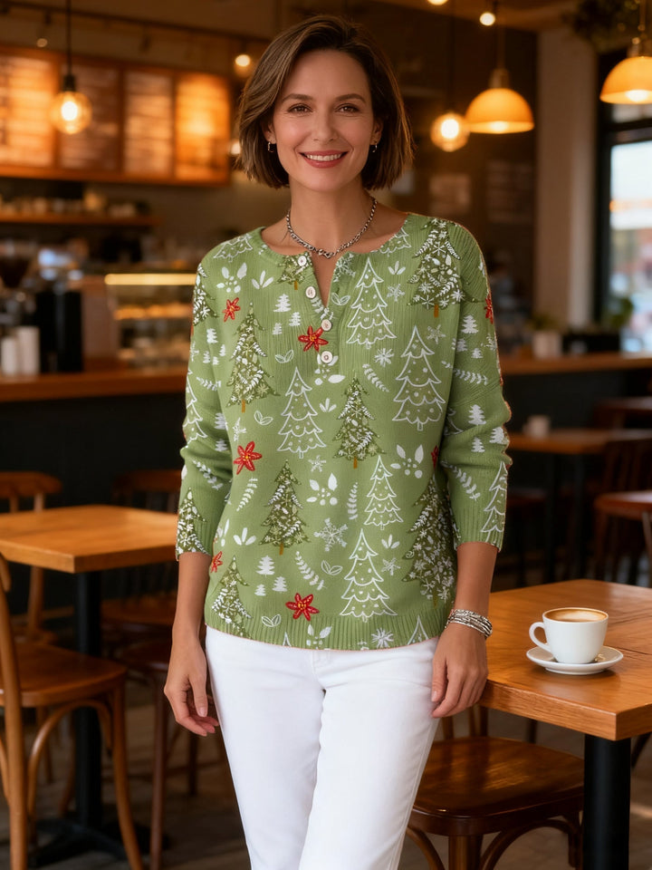 Jane | Button Christmas Sweater