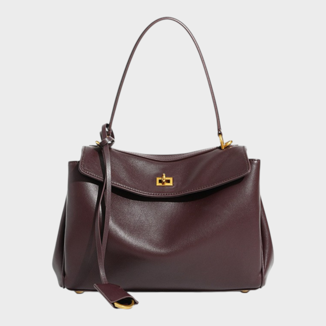 SVEA | Structured Leather Bag with Magnetic Flap