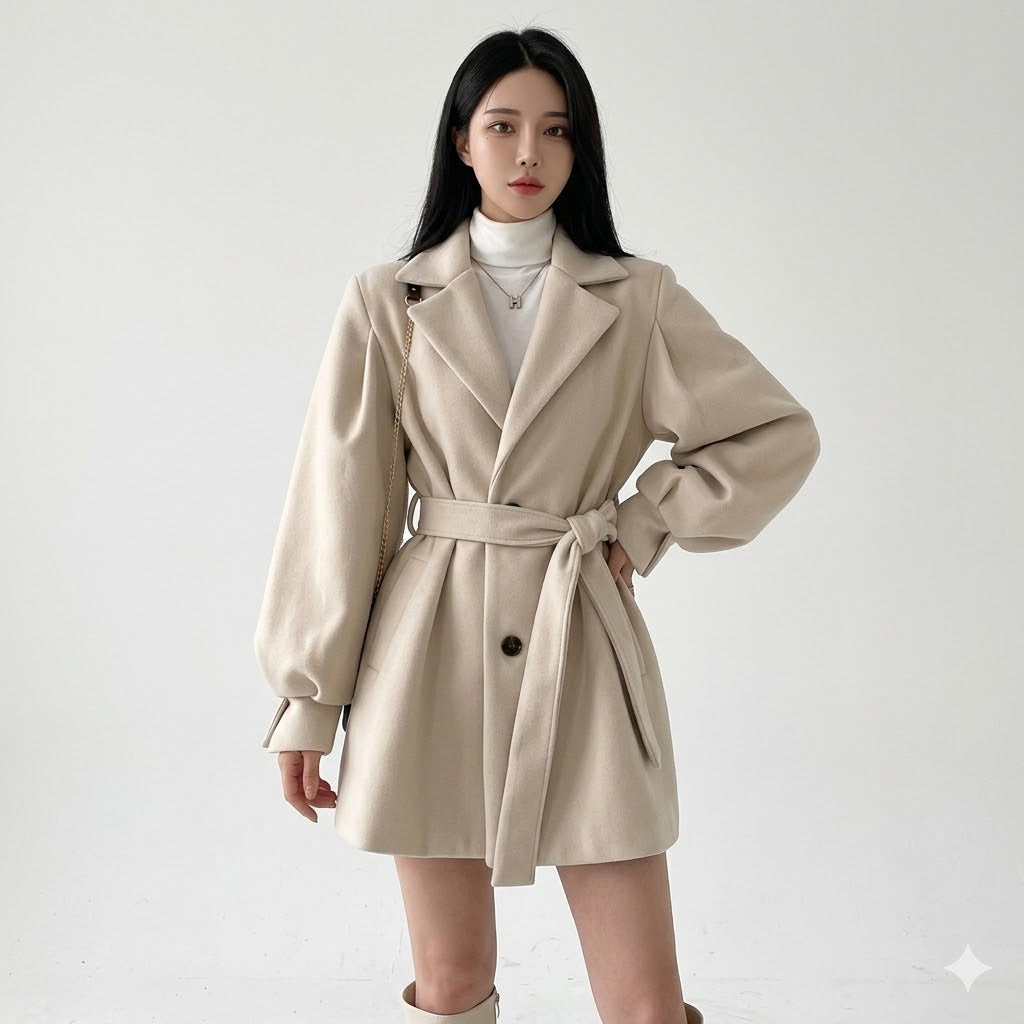 Jane | Sofia Bellini Oversized Belted Trench Coat with Soft Finish