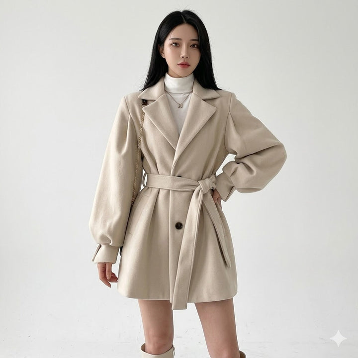 Jane | Sofia Bellini Oversized Belted Trench Coat with Soft Finish