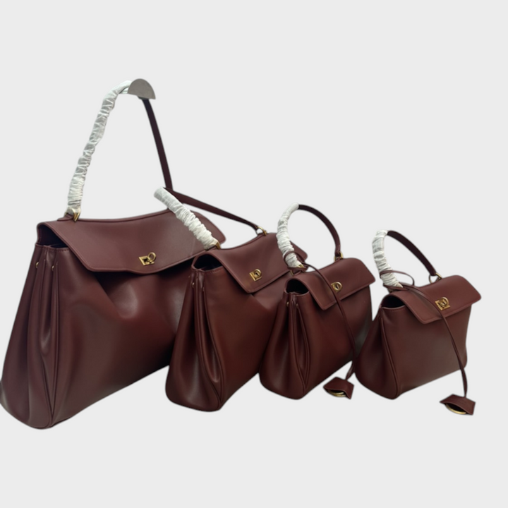 SVEA | Structured Leather Bag with Magnetic Flap