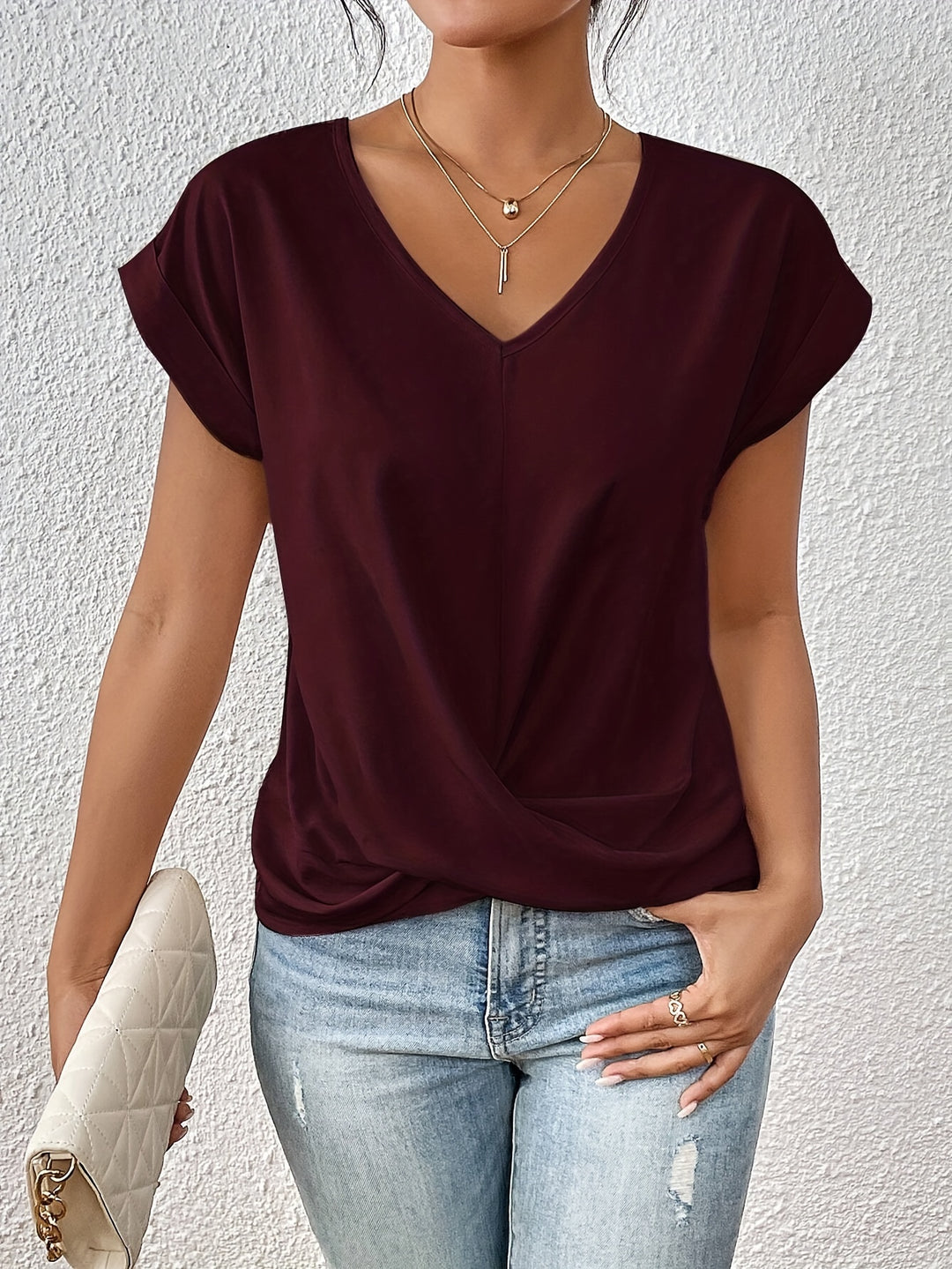 SVEA | Gemütliches V-Ausschnitt Shirt