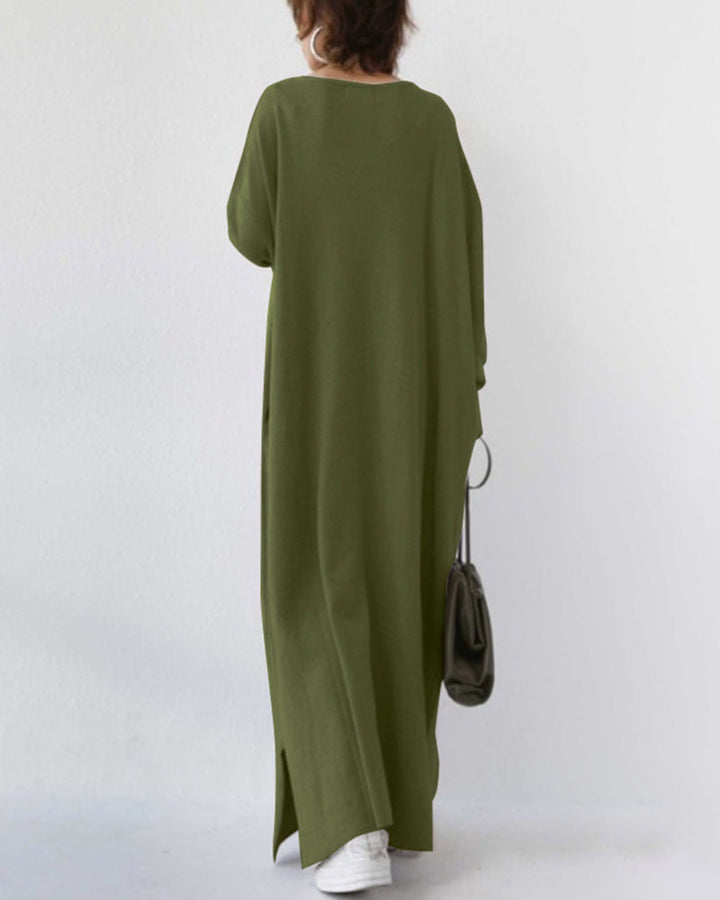 SVEA | Modisches Kleid mit langen Ärmeln und V-Ausschnitt