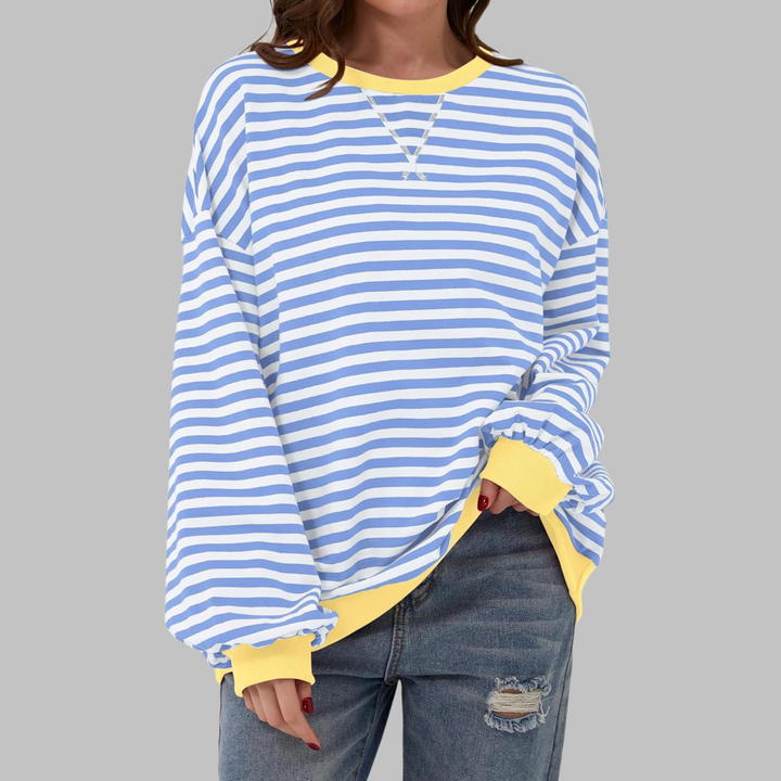SVEA | Gestreiftes Langarm-Sweatshirt mit Rundhalsausschnitt