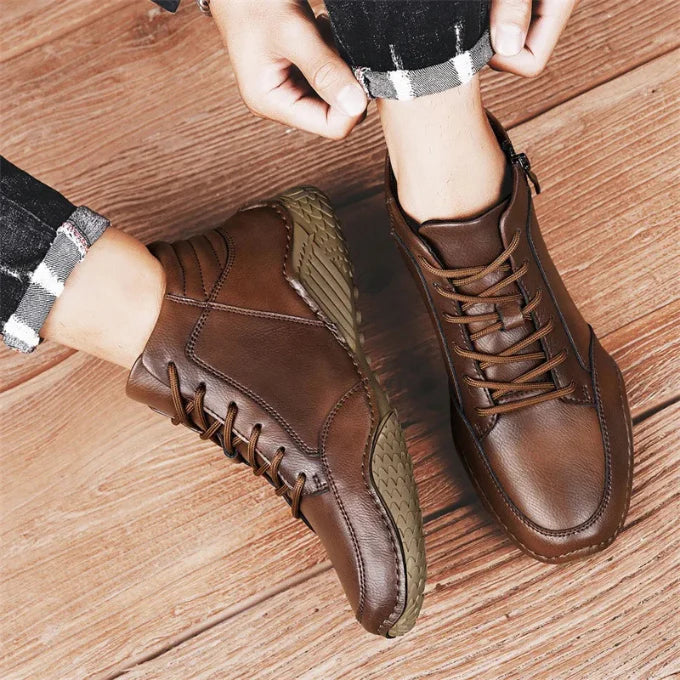 SVEA | Wadenhohe Stiefel aus echtem Leder für Herren