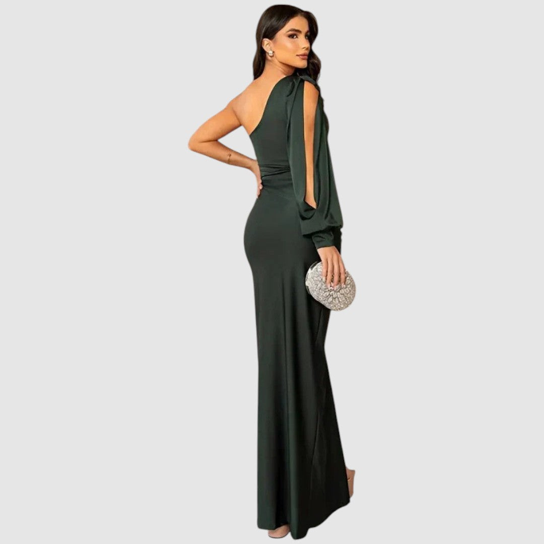 Meda - Elegant one-shoulder maxi dress