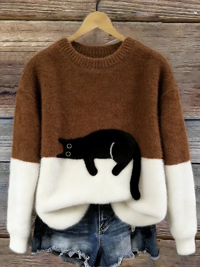 Jane | Cat-Print Sweater