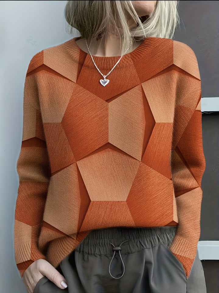 Jane | Geometric Colorblock Sweater