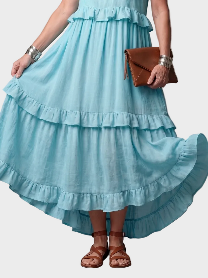 Katia - Maxi Dress with Halter Neck and Ruffles