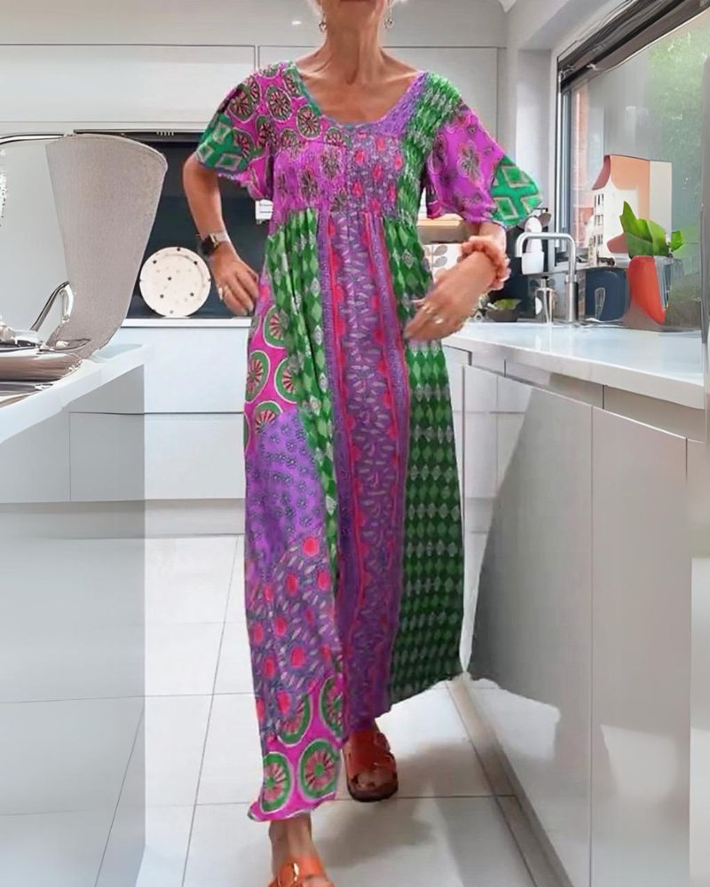 SVEA | Buntes Bohemian-Kleid