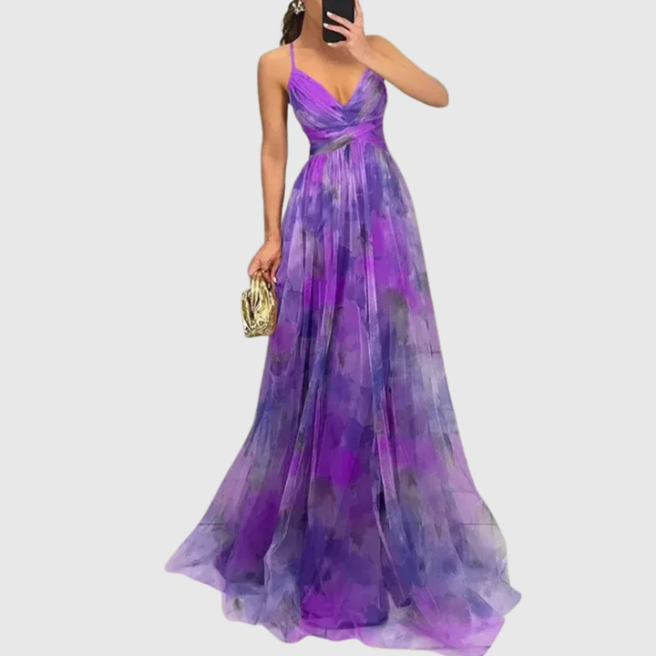 Alexa - Enchanting Floral Print Maxi Dress