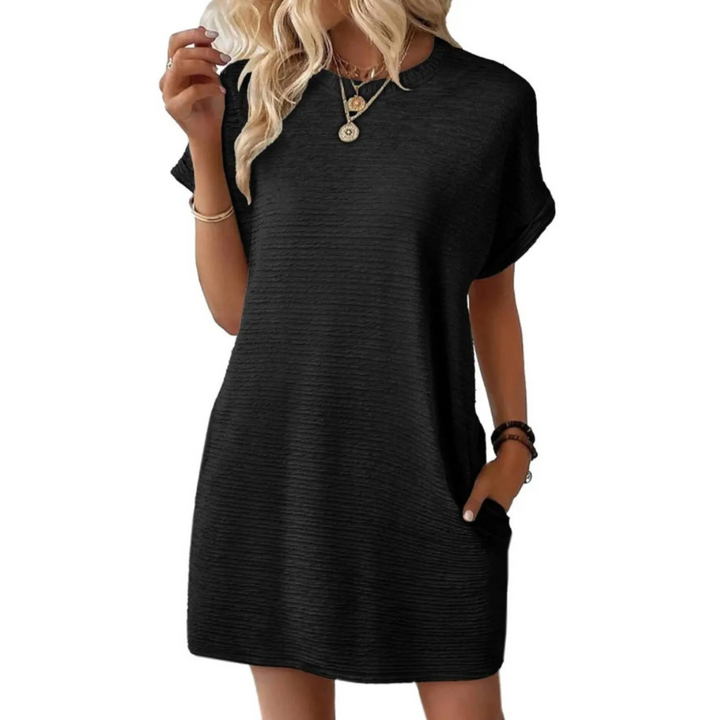 SVEA | Minimalistisches Sommerkleid mit Rundhalsausschnitt