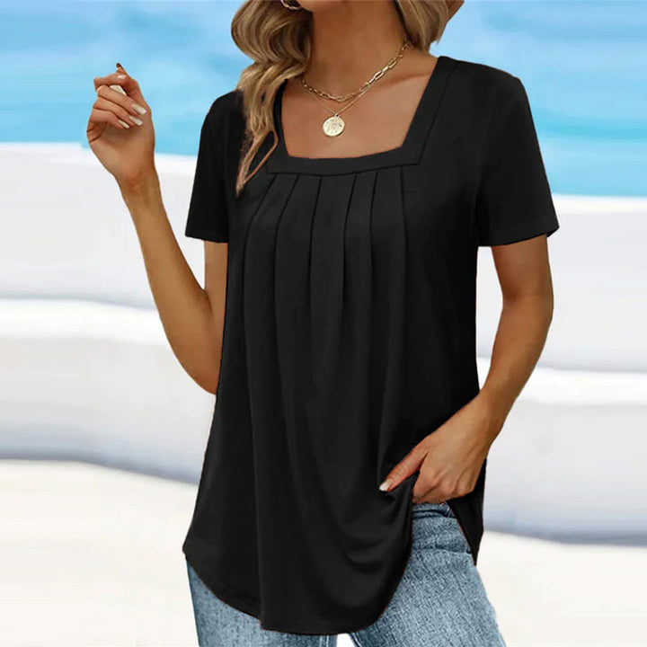 SVEA | Fließende Bluse mit Karree-Ausschnitt