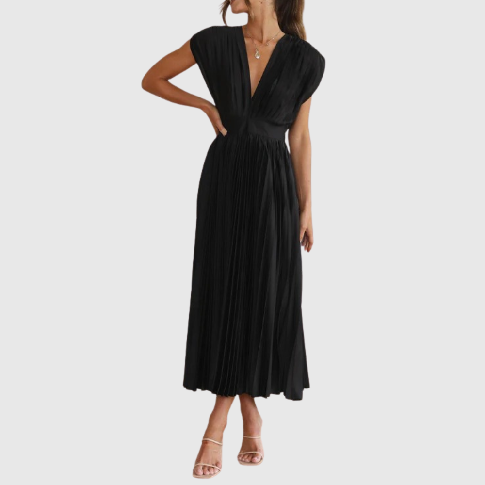 Isla – Elegant Pleated Maxi Dress