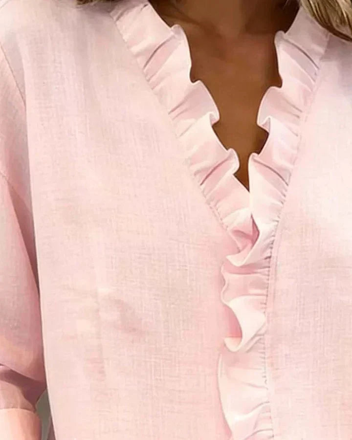 SVEA | Edle V-Ausschnitt Bluse