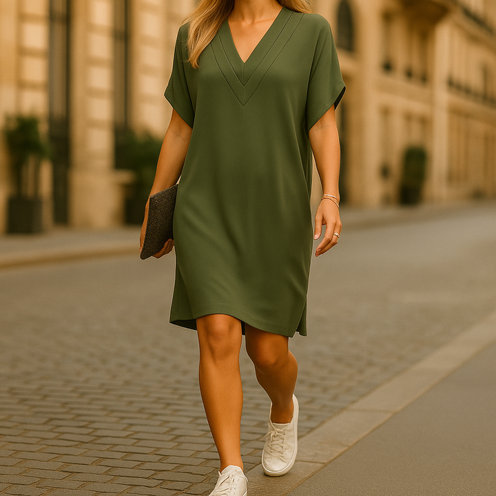SVEA | Elegantes Wickelkleid mit V-Ausschnitt