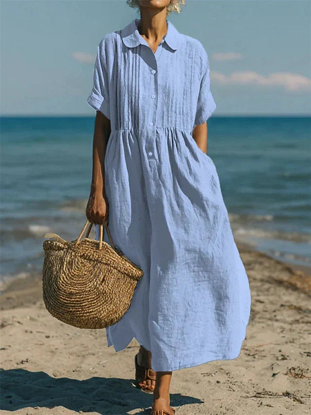 SVEA | Baumwollkleid mit Knöpfen