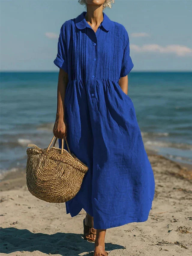SVEA | Baumwollkleid mit Knöpfen