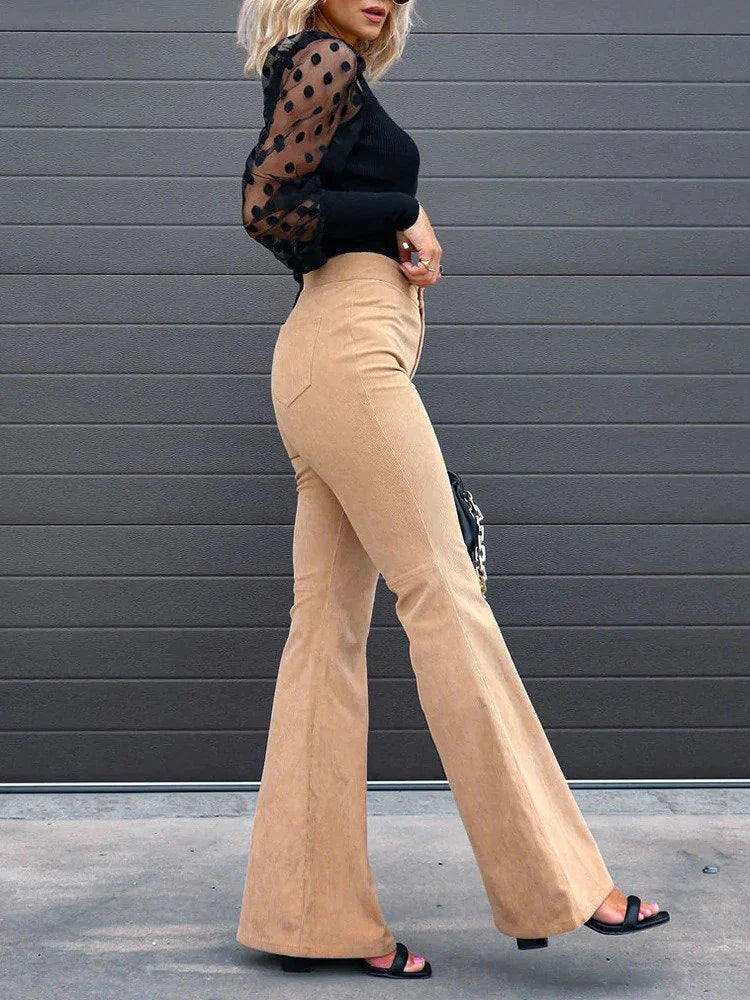 Jane | Briana DeLuca Flared Corduroy Pants