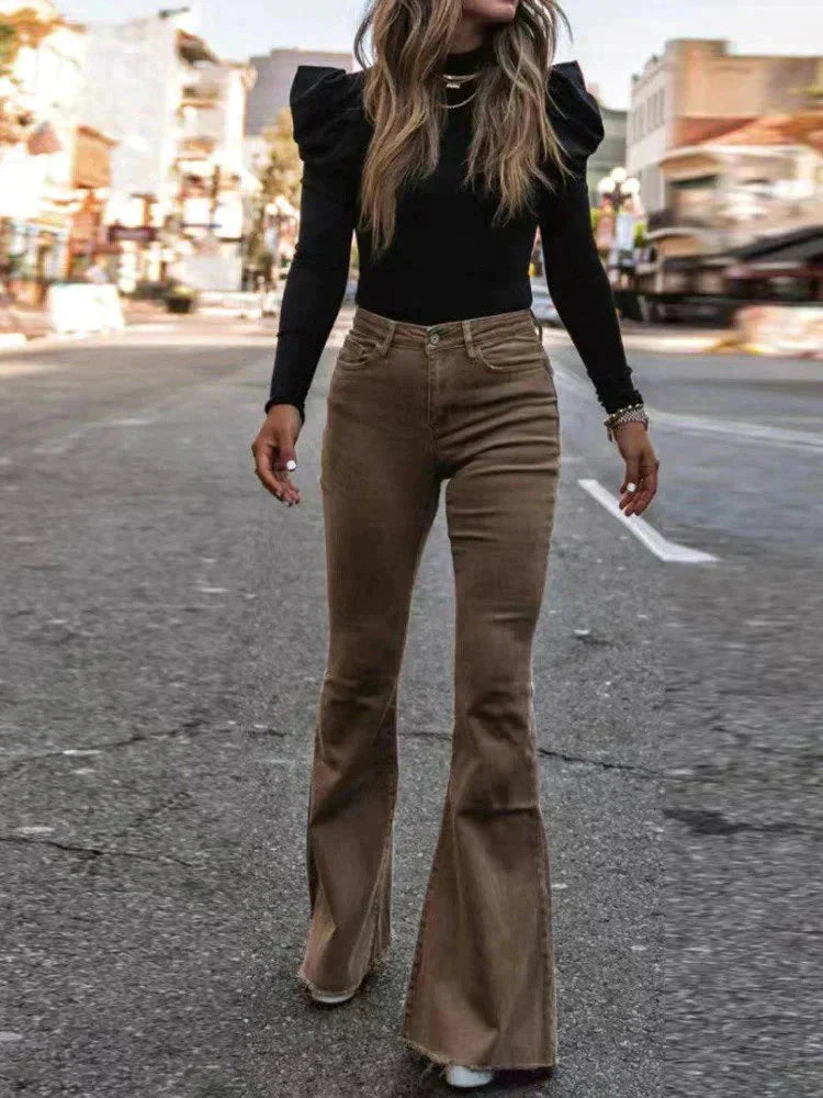 Jane | Briana DeLuca Flared Corduroy Pants