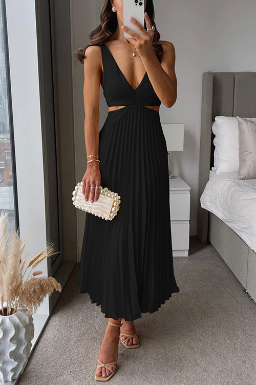 Isabella – Pleated Occasion Maxi Dress