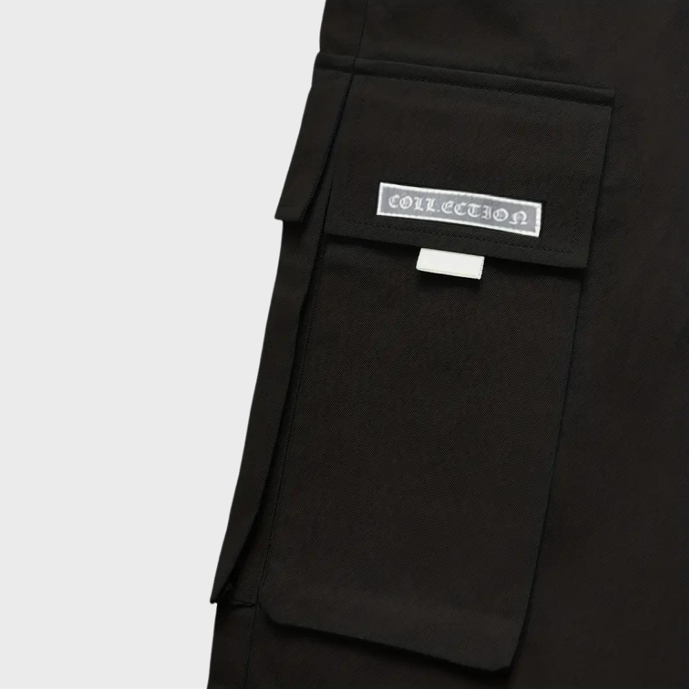 SVEA | Herren Cargo Jogginghose – Lila Streetwear-Hose mit Reißverschlusstaschen & Bündchen