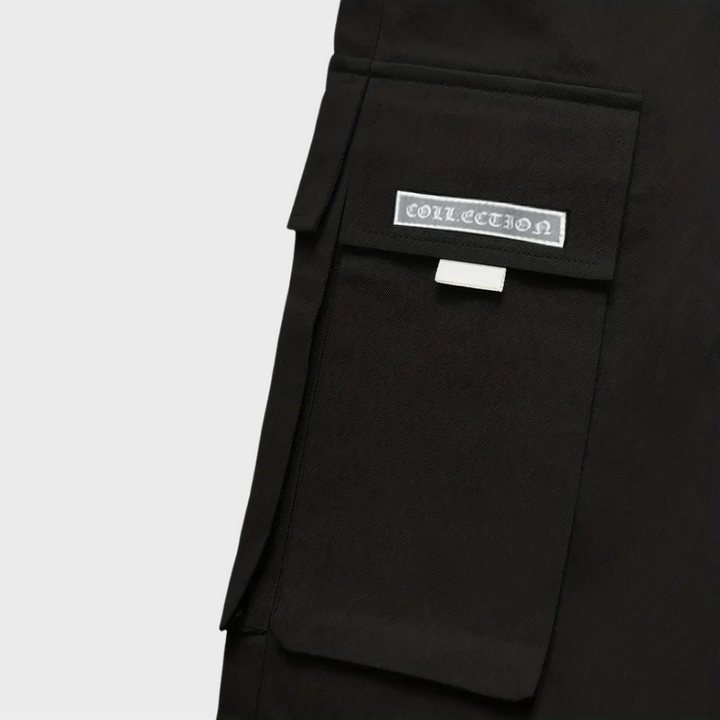 SVEA | Herren Cargo Jogginghose – Lila Streetwear-Hose mit Reißverschlusstaschen & Bündchen