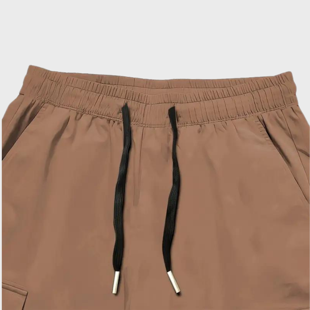 SVEA | Herren Cargo Jogginghose – Lila Streetwear-Hose mit Reißverschlusstaschen & Bündchen