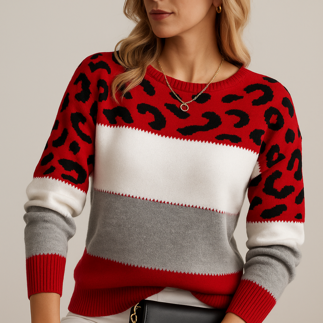 Jane | Casual Leopard-Print Sweater