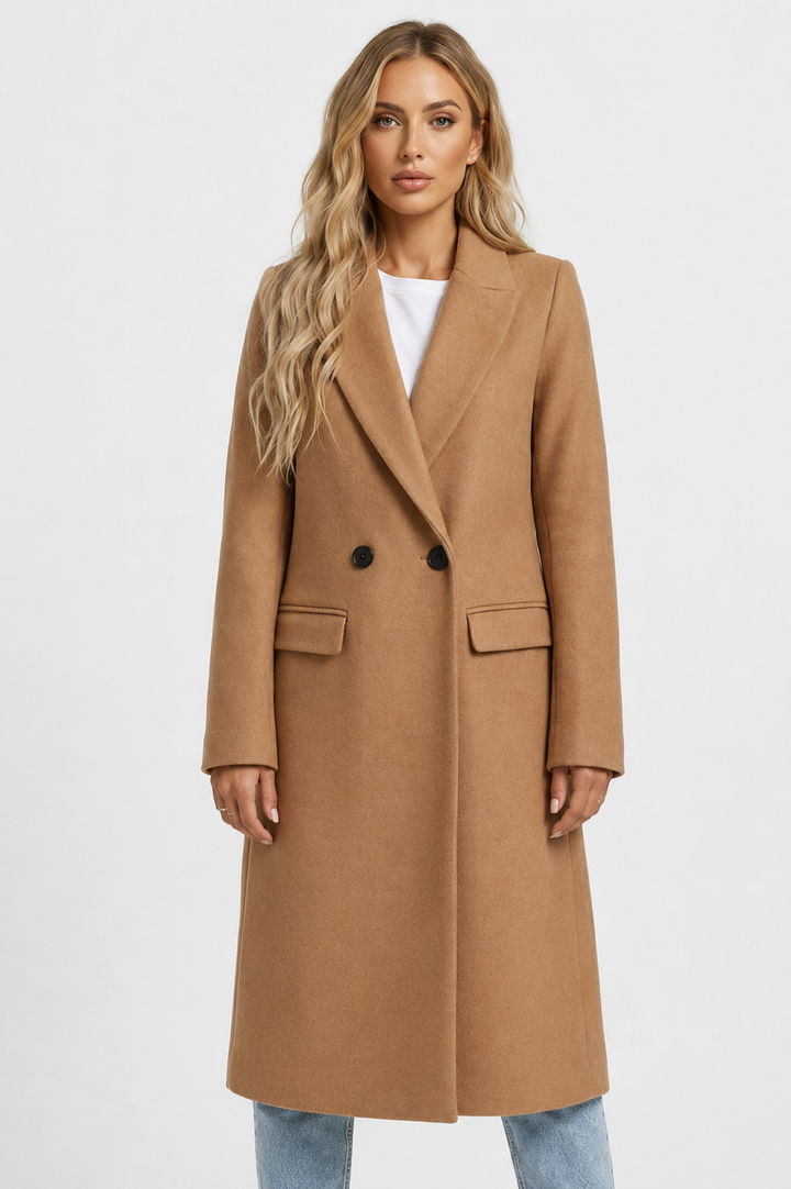 Jane | Elegant Long Wool-Blend Coat