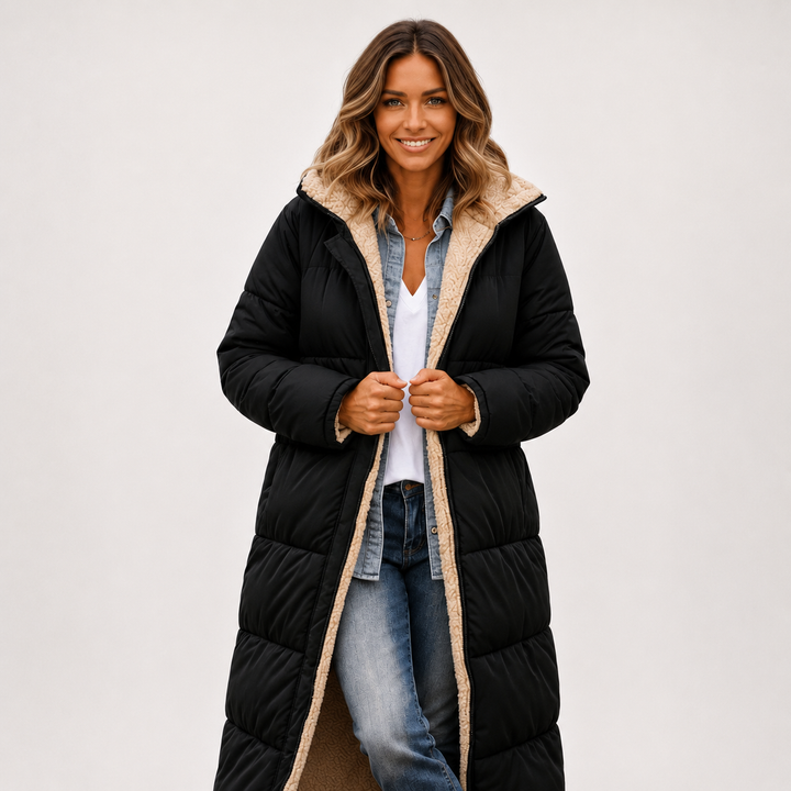 Jane | Longline Hooded Puffer Coat