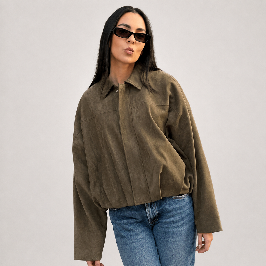 Jane | Chloé Rivière Oversized Bomber Jacket
