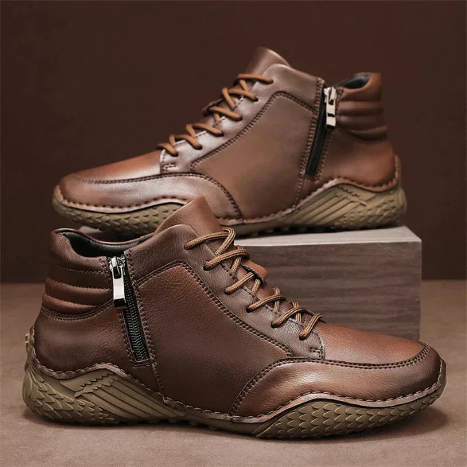 SVEA | Wadenhohe Stiefel aus echtem Leder für Herren