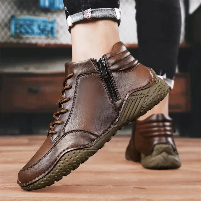SVEA | Wadenhohe Stiefel aus echtem Leder für Herren