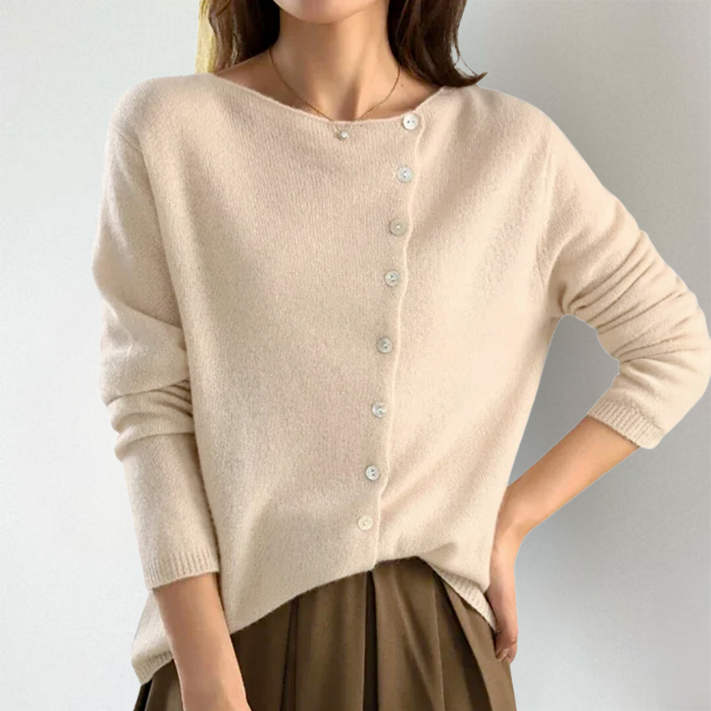SVEA | Kate Schicker Asymmetrischer Knopf-Cardigan