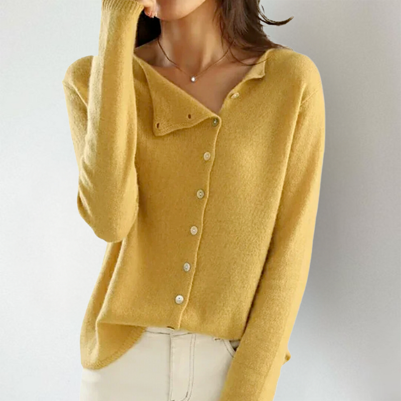 SVEA | Kate Schicker Asymmetrischer Knopf-Cardigan
