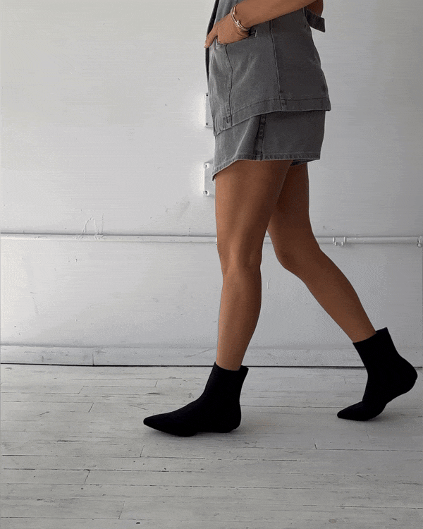 Jane | Black Knit Boots