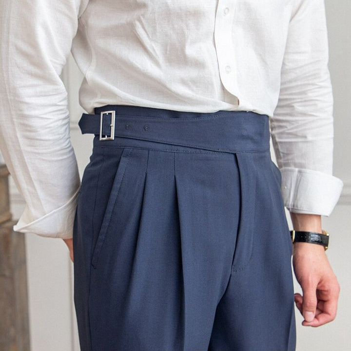 SVEA | Klassische Hose Mit Hoher Taille Und Schnallenverschluss Für Herren