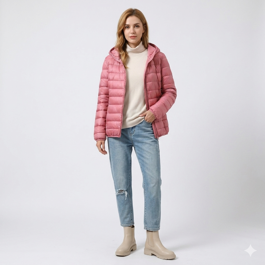 Jane | Rosalie Dupont Lightweight Hooded Puffer Jacket