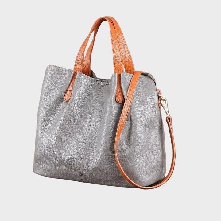 Jane | Genuine Leather Handbag with Litchi Grain