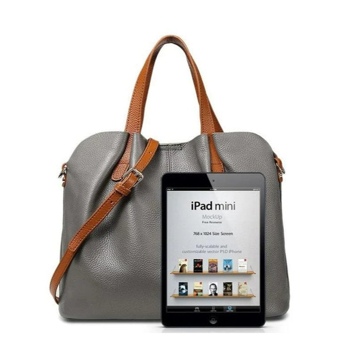 Jane | Genuine Leather Handbag with Litchi Grain