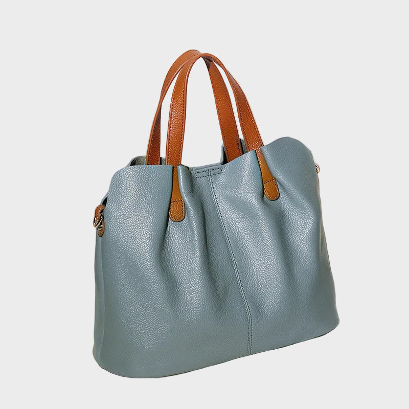 Jane | Genuine Leather Handbag with Litchi Grain
