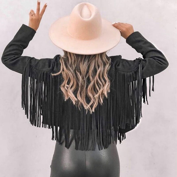 Jane | Fringed Leather Jacket